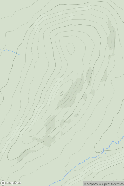 Thumbnail image for Lodge Hill [Shropshire] showing contour plot for surrounding peak